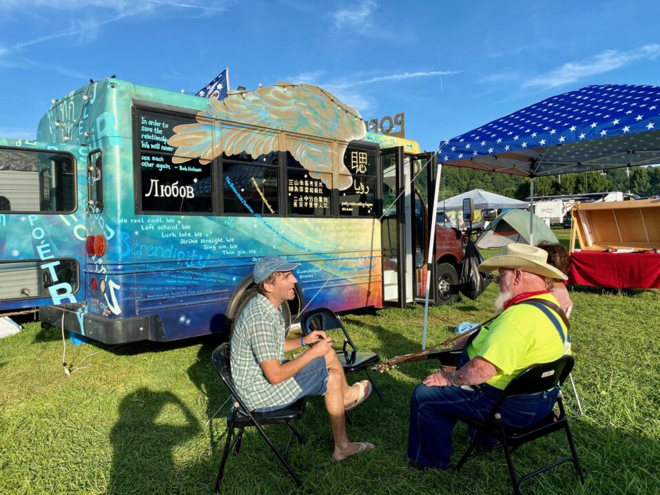 Citylore's Across the Great Divide Poetry Mobile visits the Galax Fiddlers Convention