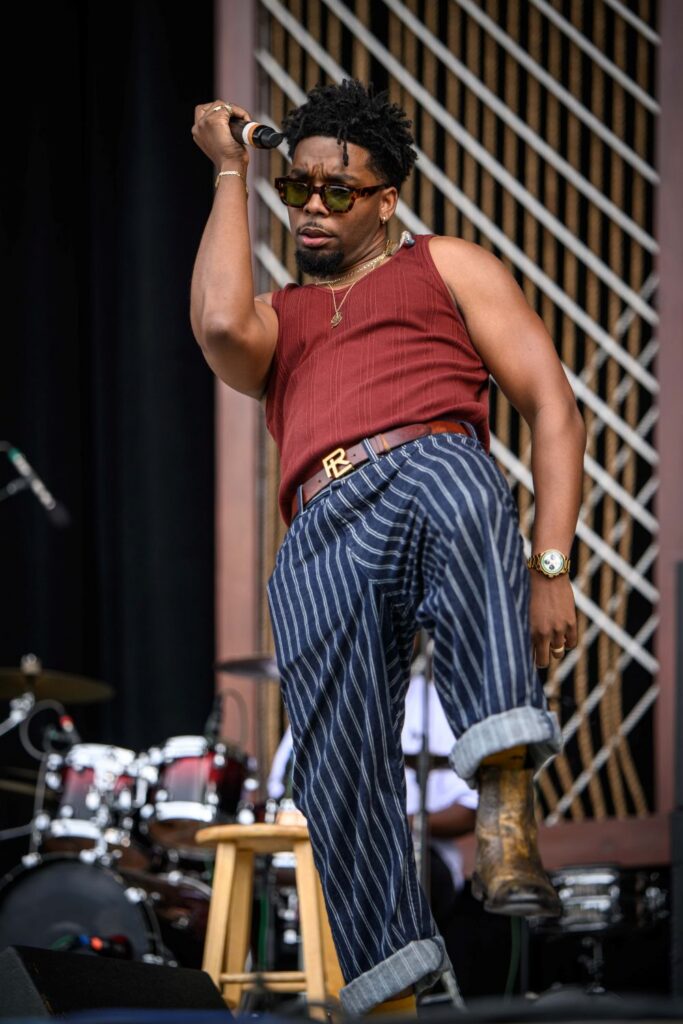 A man dances on stage.